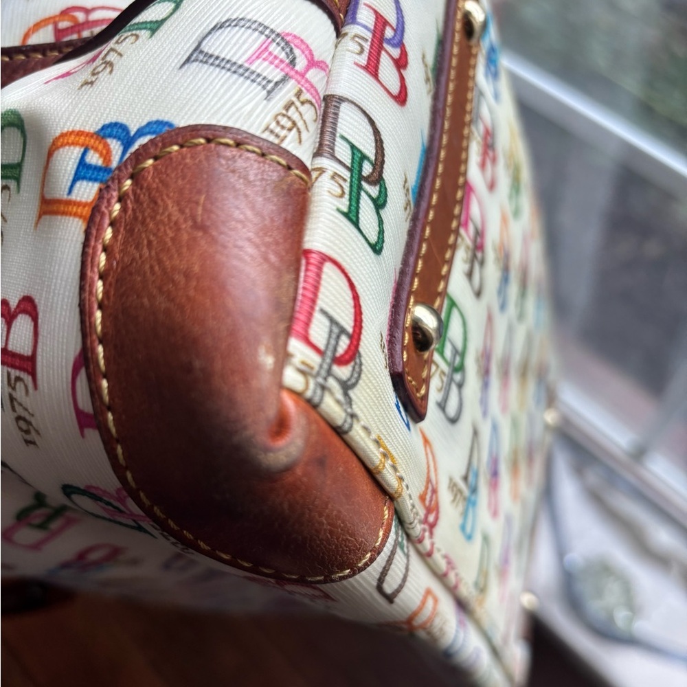 Dooney & Bourke Multicolor Logo Satchel - Picture 11 of 14